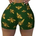 thumbnail image 2 of Balery Hohey Bee Pantalones cortos de entrenamiento estampados para mujer, sin costuras, ajustados, para gimnasio, yoga, correr, deportes, ejercicio activo, fitness.-Small, 2 of 8
