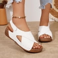 thumbnail image 6 of CYMMPU Women's Cutout Slingback Wedge Sandals, Open Toe Platform Slip On Shoes, Breathable Lightweight Summer Daily Footwear White 41, 6 of 9