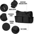 thumbnail image 3 of Canvas Messenger Bag Hobo Shoulder Bag Crossbody Bag with Multiple Pockets Large Tote Bag Handbag for Teen Women Men, 3 of 9