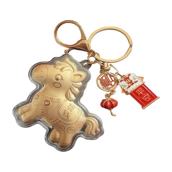 Lucky Horse Charm Keychain Traditional Chinese New Year Decoration Prosperity Key Pendant For Men And Women