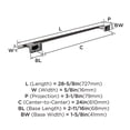 thumbnail image 6 of Amerock Esquire Brushed Nickel/Oil-Rubbed Bronze 24 inch (610mm) Towel Bar, 6 of 8
