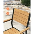 thumbnail image 3 of Pellebant 2 Pack Aluminum Dining Chairs Outdoor Armchair Set in Yellow, 3 of 9