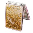 thumbnail image 2 of Makeup Mirror Compact Mirror Portable Hand Mirror Round with 2X Magnification for Woman,Mother,Girls, Round/Square , Gold, -square, 2 of 9