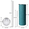 thumbnail image 5 of 20oz Teal Christmas Snowflake Pattern Skinny Tumblers Stainless Steel Tumbler with Lid and Straw,Vacuum Insulated Double Wall Travel Tumbler Cups with Cleaning Brush for Coffee,Tea, 5 of 6