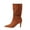 Brown, variant on Women's Stiletto High Heel Boots Slouchy Ankle Boots Sexy Dress Boots