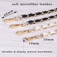 thumbnail image 4 of MINKUROW 49" Synthetic Leather Shoulder Strap Metal Chain Strap Handbag Chains Purse Straps Shoulder Cross Body Bag Replacement Interchangeable, 4 of 7