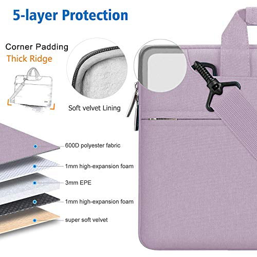 XPS 15 Spill-Resistant Handbag with Shoulder Strap for Most 14-16 Notebooks Compatible MacBook Pro 16 15.4 Inch Hseok Laptop Shoulder Bag 15 15.6 16 Inch Brifecase Black 