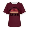 thumbnail image 3 of Xuewenshw T-Shirt à Col Rond Imprimé Élégant pour Femmes, 3 of 3