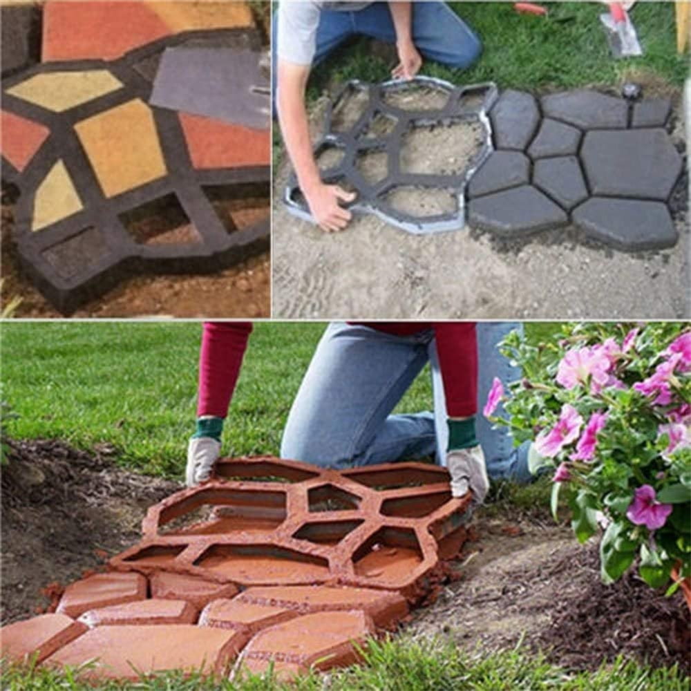 Details about   Garden Pavement Mold Stepping Stone Walkway Patios Paving Concrete Maker Mould 