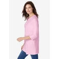thumbnail image 3 of Woman Within Plus Size Perfect Three-Quarter Sleeve Crewneck Tunic, 3 of 6