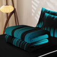 thumbnail image 5 of jejeloiu Blue Geometric Lines Zipper Full Size Comforter Sets with Fitted Sheet and 2 Pillowcases For Boys,Modern Minimalist Aesthetic Zipper Bedding Set For Kids,Reversible,4-Piece, 5 of 7