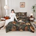 thumbnail image 4 of Feelyou 3D Wildlife Duck Full Size Comforter Sets, Jungle Leaf Branches Bedding Sets, 3pcs, 4 of 8