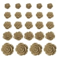 thumbnail image 1 of 60 Pcs Cuentas de Flores de Rosa de Resina Café Claro, 5 Tamaños de Cuentas de Rosa Opaque Talladas Sin Agujero, 1 of 7