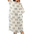 thumbnail image 5 of SEANATIVE Women's Open-front Kimono Cardigan Swimsuit Coverup Flowy Kimono Coverups Lightweight Beach Cover Up Soft Bikini Cover-Up for Casual Outing, Cartoon Cat Cream White, 5 of 7