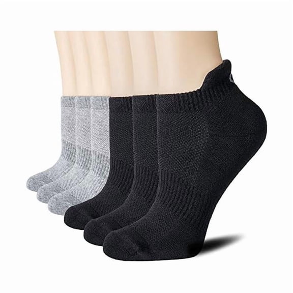Eryueer 6 Pairs Ankle Athletic Running Socks Low Cut Sports Tab Socks for Men and Women