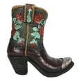 thumbnail image 4 of Western Cowboy Cowgirl Floral Red Roses Tooled Leather Boot Pen Holder Figurine, 4 of 8