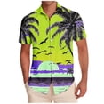 thumbnail image 2 of Purcolt Mens Hawaiian Shirts Casual Collared Short Sleeve Button Down Shirts Summer Beach Quick Dry Tee Tops, 2 of 7