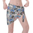 thumbnail image 3 of KLL Video Game Print Women's Sarong Coverups Short Bathing Suit Wrap Skirt Beach Wrap Swimsuit Cover Ups, 3 of 6