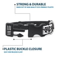 thumbnail image 4 of Buckle-Down Pet Collar, Dog Collar Plastic Buckle, Buckle Down BD Logo American Stripe Flag White Black, 20 to 31 Inches 1.5 Inch Wide, 4 of 8