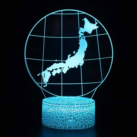 

Earth Series 3D Night Light LED Colorful 7-Color Desk Lamp Bedroom Home Decor Gift