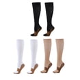 thumbnail image 3 of Calcetines De Compresión, Medias De Compresión Hasta La Rodilla 3 Pares Elásticos Que Absorben El Sudor Transpirables Reducen La Hinchazón Para Ciclismo Para Mujeres, 3 of 8