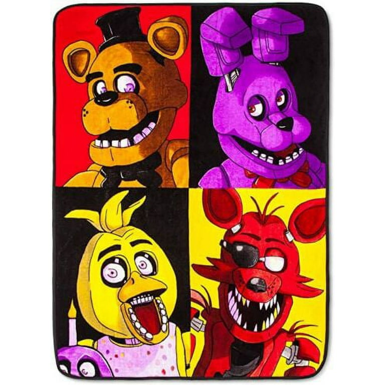 Five Nights at Freddy's 2 piece throw blanket and plush pillow set