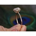 thumbnail image 4 of Antique Style 1.50 Carat Moissanite and Moissanite Halo Engagement Ring with 18k Gold Plating, 4 of 6