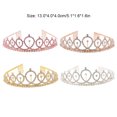 thumbnail image 3 of Diadema de cumpleaños para niña, ropa adornada con diamantes de imitación, diademas para celebración, accesorio de decoración, accesorio Accesorio para el cabello Oro rosa Diamante de imitación blanco Qarigey AP011165-02, 3 of 6