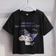 thumbnail image 1 of Sanrios dibujos animados Kawaii niñas camiseta blanca traje Kuromi lindo verano manga corta Universidad Jk uniforme falda niños moda falda, 1 of 3