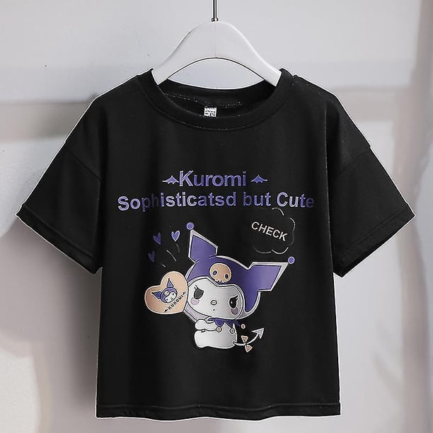 Sanrios dibujos animados Kawaii niñas camiseta blanca traje Kuromi lindo verano manga corta Universidad Jk uniforme falda niños moda falda