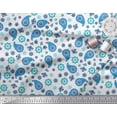 thumbnail image 2 of Soimoi Polyester Crepe Fabric Floral & Paisley Print Fabric by Yard 52 Inch Wide, 2 of 3