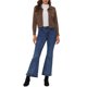 thumbnail image 2 of CHAQUETA DE SUEDE SINTÉTICO PARA MUJERES INSPIRE CHIC CON CUELLO PUNTA, BOTONES Y CORTA, ESTILO MOTO BIKER, COLOR L CAFÉ, 2 of 6