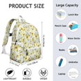 thumbnail image 6 of White Sunflower Backpack for School,Cute School Bag,Schoolbag with Adjustable Shoulder Straps & Padded Back,13.4"x11"x4.7", 6 of 6