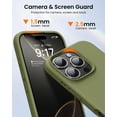 thumbnail image 2 of KOMI Designed for iPhone 16 Pro Shockproof Liquid Silicone Protective Phone Case, Olive Green, 2 of 5