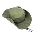 thumbnail image 4 of Sombrero de pescador Boonie para senderismo, pesca y actividades al aire libre (verde militar), 4 of 5
