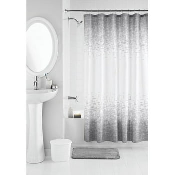 Mainstays 17-Piece Gray Weave Polyester/Ceramic Bathroom Accessory Set, Gray