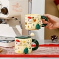 thumbnail image 4 of 3.7in Ceramic Christmas Coffee Mug with Lid & Spoon, Large Capacity Holiday Coffee Cup for Office Home Use, Gifts Suitable for Birthdays, Christmas, Halloween and Family Gatherings, 4 of 4