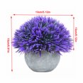 thumbnail image 3 of Planta Artificial en Maceta Cateissary Simulación Bola de Hierba Morado, 3 of 6