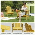 thumbnail image 2 of Tappio HDPE Adirondack Chair, Patio Seat All Weather Outdoor Patio Chair with Cup Holder for Lawn Yard Fire Pit, Yellow, 2 of 9