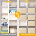 thumbnail image 2 of Cestas de Almacenamiento de Tela para Organizar 3pcs, Cestas Decorativas de Almacenamiento con Asas,Cestas de Tela Organizadoras de Grandes de Plegable para Ropa Juguetes, 36*27*17cm, 2 of 7