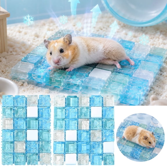 Modular Cooling Ice Tile Hamster Mat Splicable Breathable Small Pet Heat Relief Pad For Guinea Pig Gerbil Cage Summer Temperature Control Supply