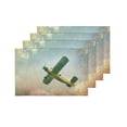thumbnail image 4 of MKHERT Cool Vintage Airplane Placemats Table Mats for Dining Room Kitchen Table Decoration 12x18 inch,Set of 4, 4 of 4
