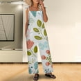 thumbnail image 2 of onlyliua Jumpsuits for Women Dressy, Wide Leg Romper Loose Casual V Neck Spaghetti Strap Stretchy Long Romper Jumpsuit with Pockets #2, 2 of 6