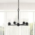 thumbnail image 4 of Lalia Home 5-Lt 20.5" Glass and Metal Pendant Chandelier - Restoration Bronze, 4 of 7