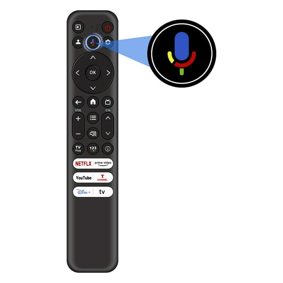 Allimity RC813 21001-000093 Voice Replaced Remote Control Compatible with TCL UHD HDR LED FHD 4K Smart TV 55QM751G 65QM851G 75QM851G 85QM751G 98QM851G 32S370G 40S370G 43S450G 58S450G 65S450G