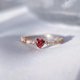 thumbnail image 4 of anillos mujer boda tous joyería mujer anillos aesthetic Anillos de rubí de amor para mujer, anillo de circón de cristal de corazón, accesorios para mujer, joyería de fiesta de boda, regalo de anivers, 4 of 4