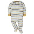 thumbnail image 4 of Pijama enterizo Sleep 'N Play Footie Gerber para bebé niño, dinosaurio azul, RN, 4 of 6
