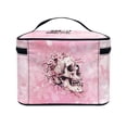 thumbnail image 3 of HELLHERO Pink Cherry Blossoms Make Up Case Organizer Zipper Handy Door Room Essentials for Women Men Valentines Day, 3 of 5