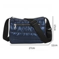 thumbnail image 2 of Bolso de hombro acolchado a rayas para mujer bandolera informal de nailon de Color sólido bolsos de ocio, 2 of 6