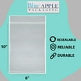 thumbnail image 2 of 4 Mil Clear Reclosable Zipper Poly Bags with Resealable Zip Top Lock -6 x 10- (100 Bags), 2 of 7